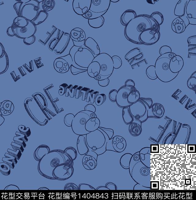 字母线条画卡通传统印花华亿平台下载（图片编号: 1404843） - 瓦栏（Walan）