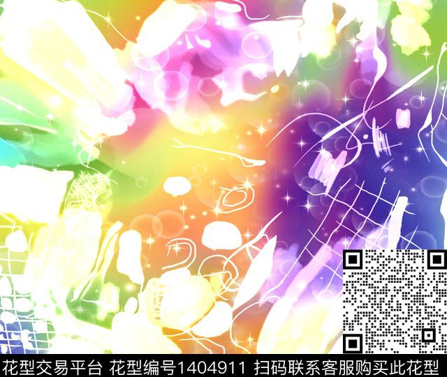 大牌风小碎花手绘大花数码印花华亿平台下载（图片编号: 1404911） - 瓦栏（Walan）