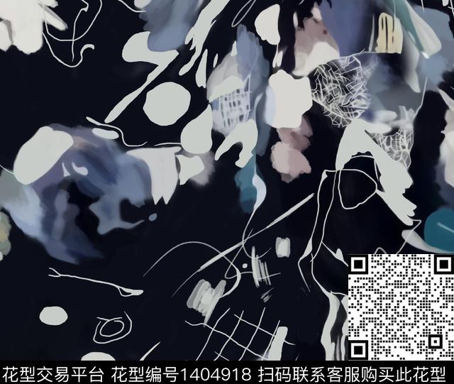 大牌风小碎花手绘大花数码印花华亿平台下载（图片编号: 1404918） - 瓦栏（Walan）