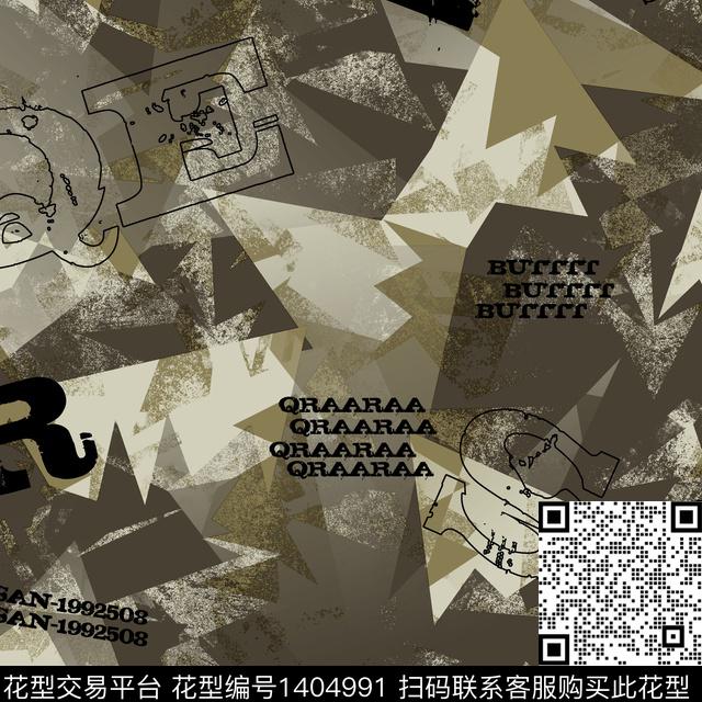 几何男装满版花字母传统印花华亿平台下载（图片编号: 1404991） - 瓦栏（Walan）