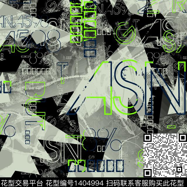 几何男装满版花字母传统印花华亿平台下载（图片编号: 1404994） - 瓦栏（Walan）