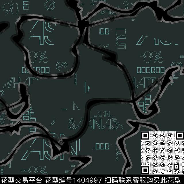 几何男装满版花字母传统印花华亿平台下载（图片编号: 1404997） - 瓦栏（Walan）