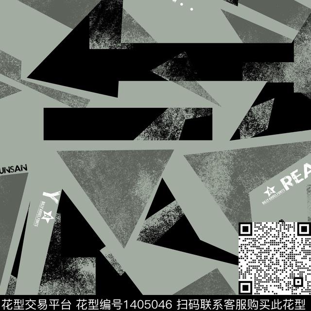 几何男装满版花大牌风传统印花华亿平台下载（图片编号: 1405046） - 瓦栏（Walan）