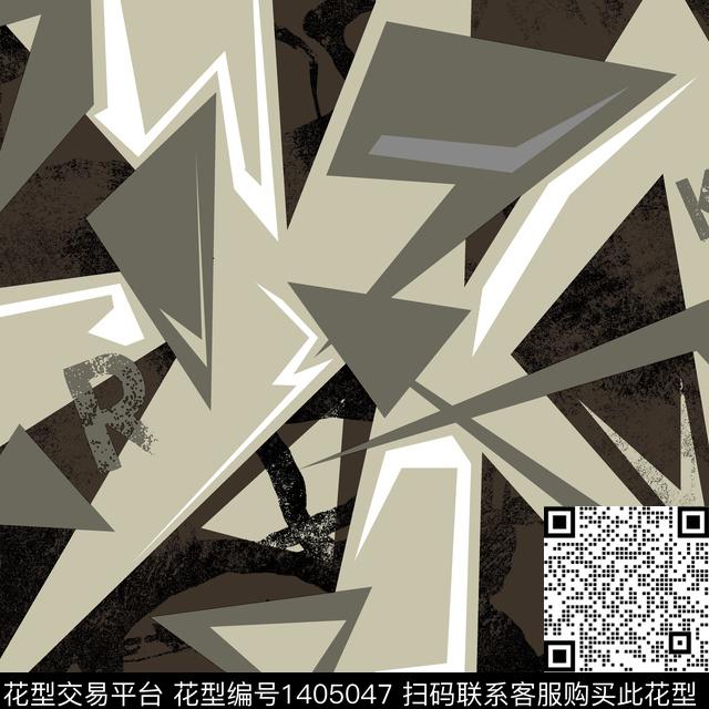 几何男装满版花大牌风传统印花华亿平台下载（图片编号: 1405047） - 瓦栏（Walan）