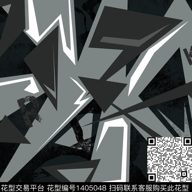 几何男装满版花大牌风传统印花华亿平台下载（图片编号: 1405048） - 瓦栏（Walan）