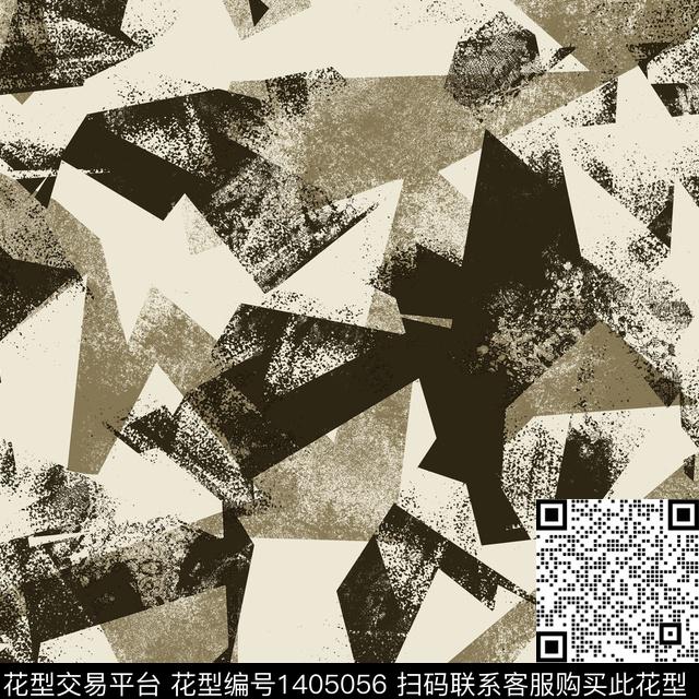 几何男装满版花大牌风传统印花华亿平台下载（图片编号: 1405056） - 瓦栏（Walan）