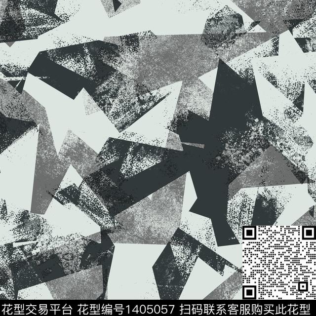 几何男装满版花大牌风传统印花华亿平台下载（图片编号: 1405057） - 瓦栏（Walan）