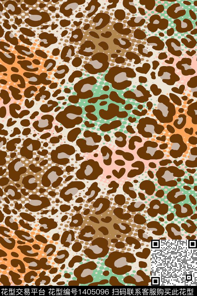 满版散花年轻女性豹纹传统印花华亿平台下载（图片编号: 1405096） - 瓦栏（Walan）