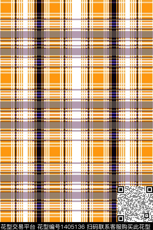 几何格子条纹数码印花华亿平台下载（图片编号: 1405136） - 瓦栏（Walan）