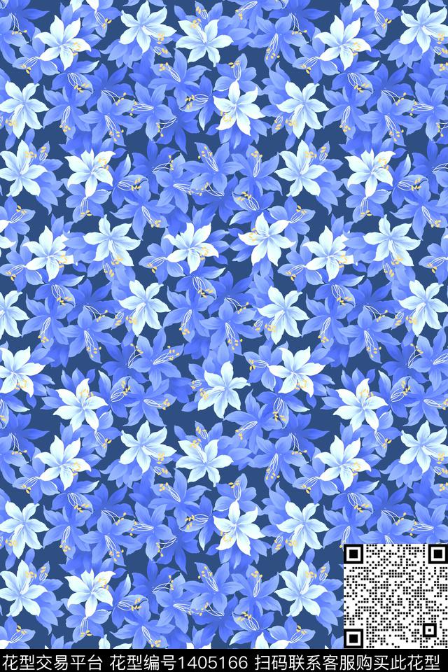 绿植树叶大牌风小清新数码印花华亿平台下载（图片编号: 1405166） - 瓦栏（Walan）