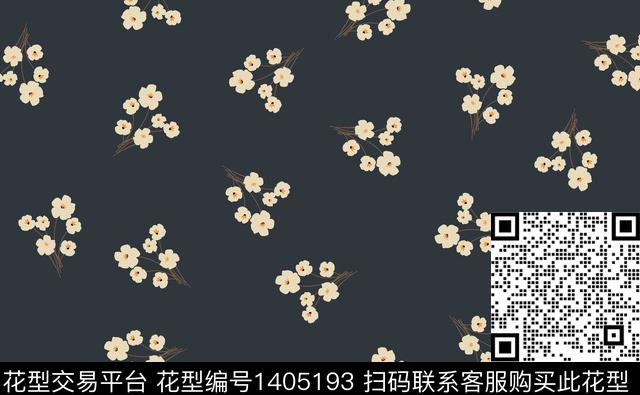 连衣裙大牌风小碎花数码印花华亿平台下载（图片编号: 1405193） - 瓦栏（Walan）