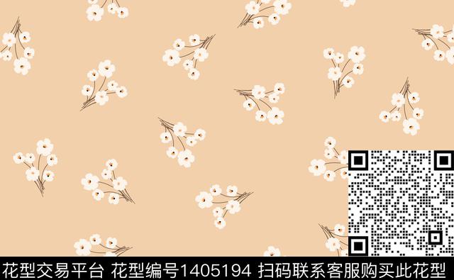 连衣裙大牌风小碎花数码印花华亿平台下载（图片编号: 1405194） - 瓦栏（Walan）