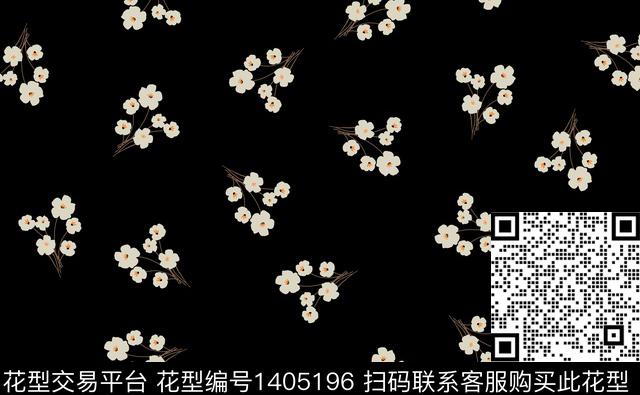 连衣裙大牌风小碎花数码印花华亿平台下载（图片编号: 1405196） - 瓦栏（Walan）