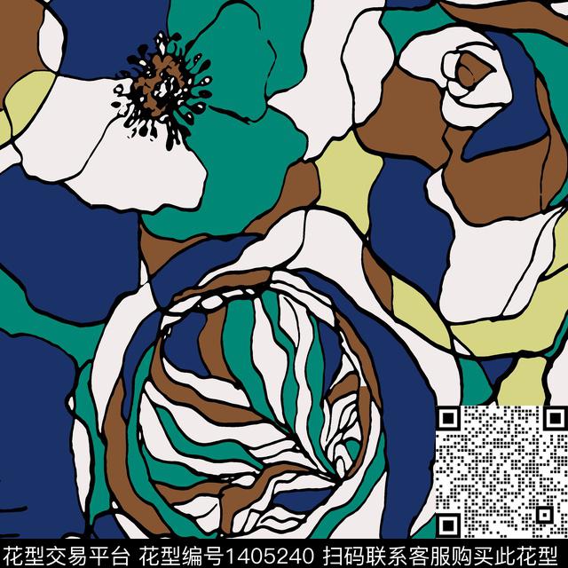 线条几何简约传统印花华亿平台下载（图片编号: 1405240） - 瓦栏（Walan）