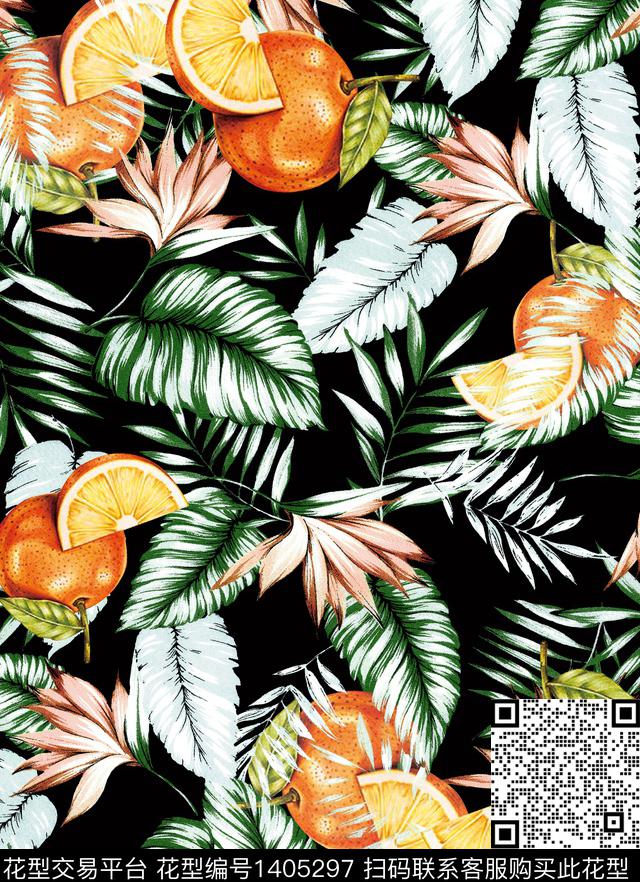水果热带华亿平台桔子数码印花华亿平台下载（图片编号: 1405297） - 瓦栏（Walan）