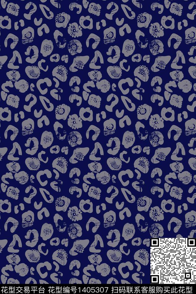 大牌风动物纹几何传统印花华亿平台下载（图片编号: 1405307） - 瓦栏（Walan）