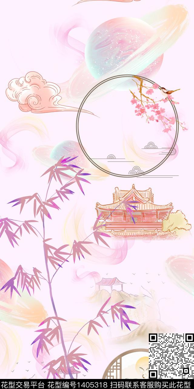 定位花花卉旗袍传统印花华亿平台下载（图片编号: 1405318） - 瓦栏（Walan）