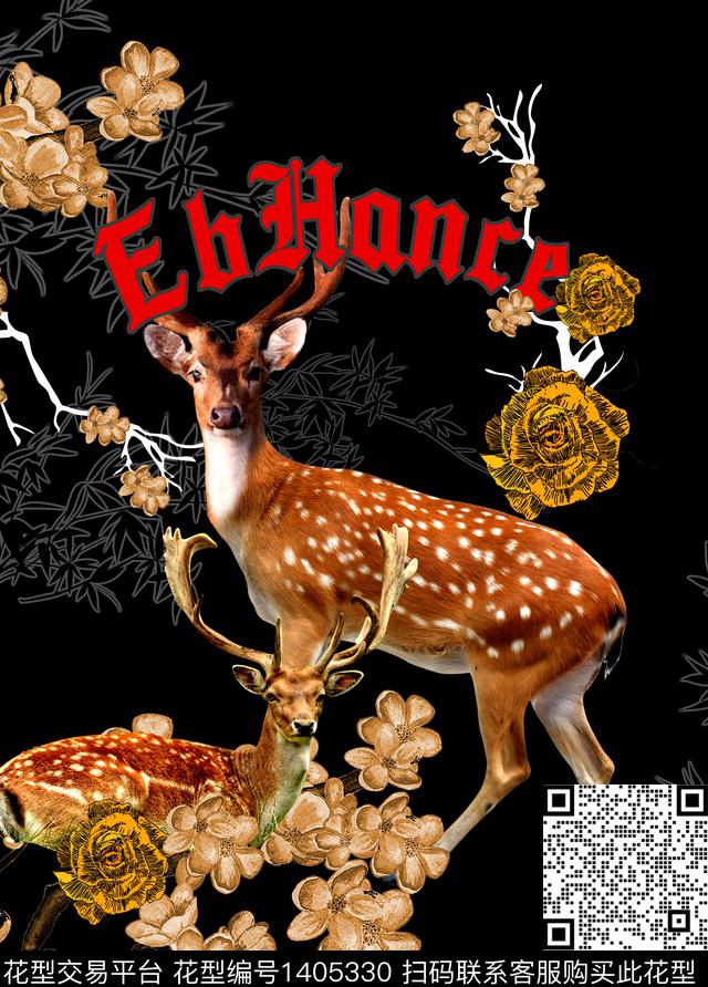 定位花动物大牌风数码印花华亿平台下载（图片编号: 1405330） - 瓦栏（Walan）