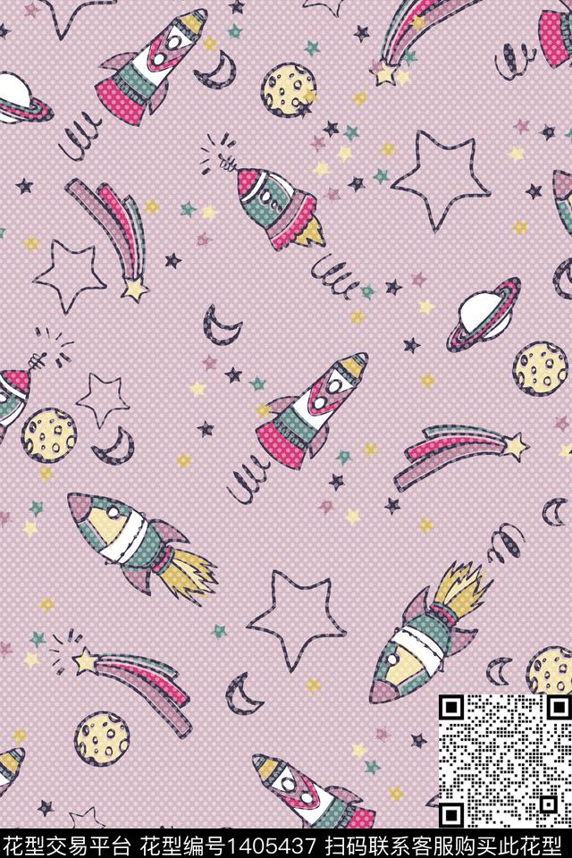 童装大牌风卡通数码印花华亿平台下载（图片编号: 1405437） - 瓦栏（Walan）