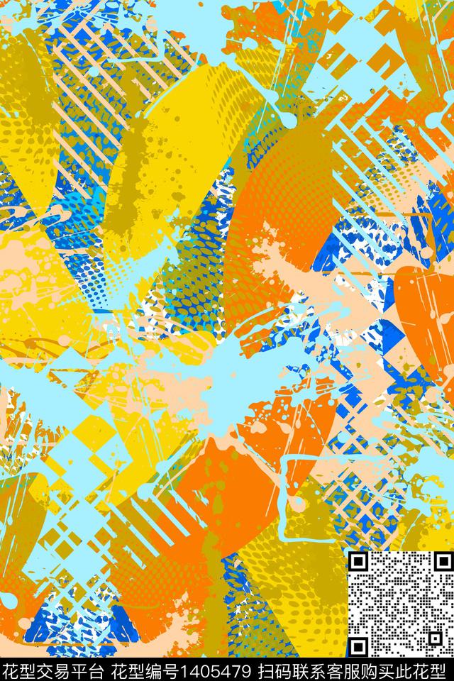 抽象男装家居服户外传统印花华亿平台下载（图片编号: 1405479） - 瓦栏（Walan）