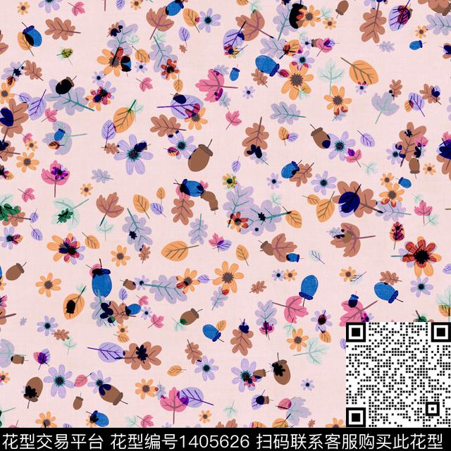女装花卉小碎花数码印花华亿平台下载（图片编号: 1405626） - 瓦栏（Walan）