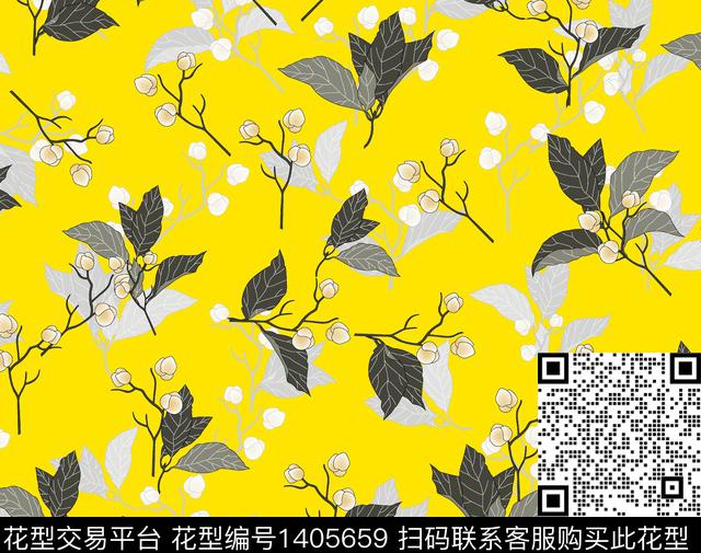 连衣裙女装女装树叶数码印花华亿平台下载（图片编号: 1405659） - 瓦栏（Walan）