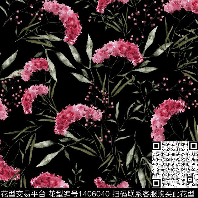 绿植树叶花卉大牌风数码印花华亿平台下载（图片编号: 1406040） - 瓦栏（Walan）