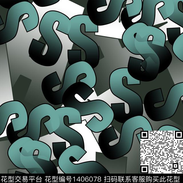 几何男装满版花字母传统印花华亿平台下载（图片编号: 1406078） - 瓦栏（Walan）