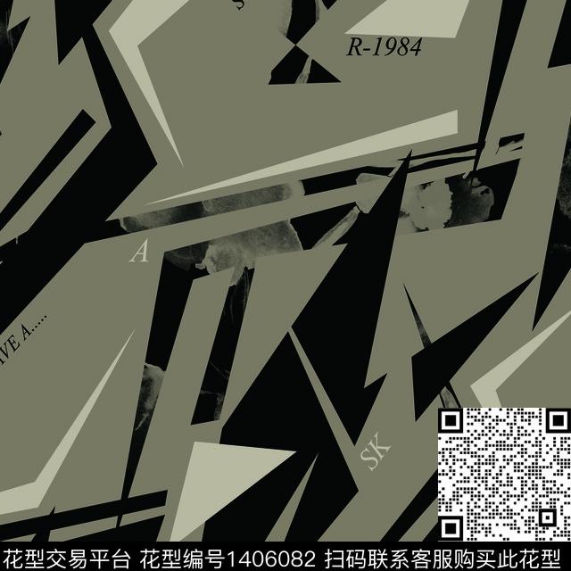 几何男装满版花大牌风传统印花华亿平台下载（图片编号: 1406082） - 瓦栏（Walan）