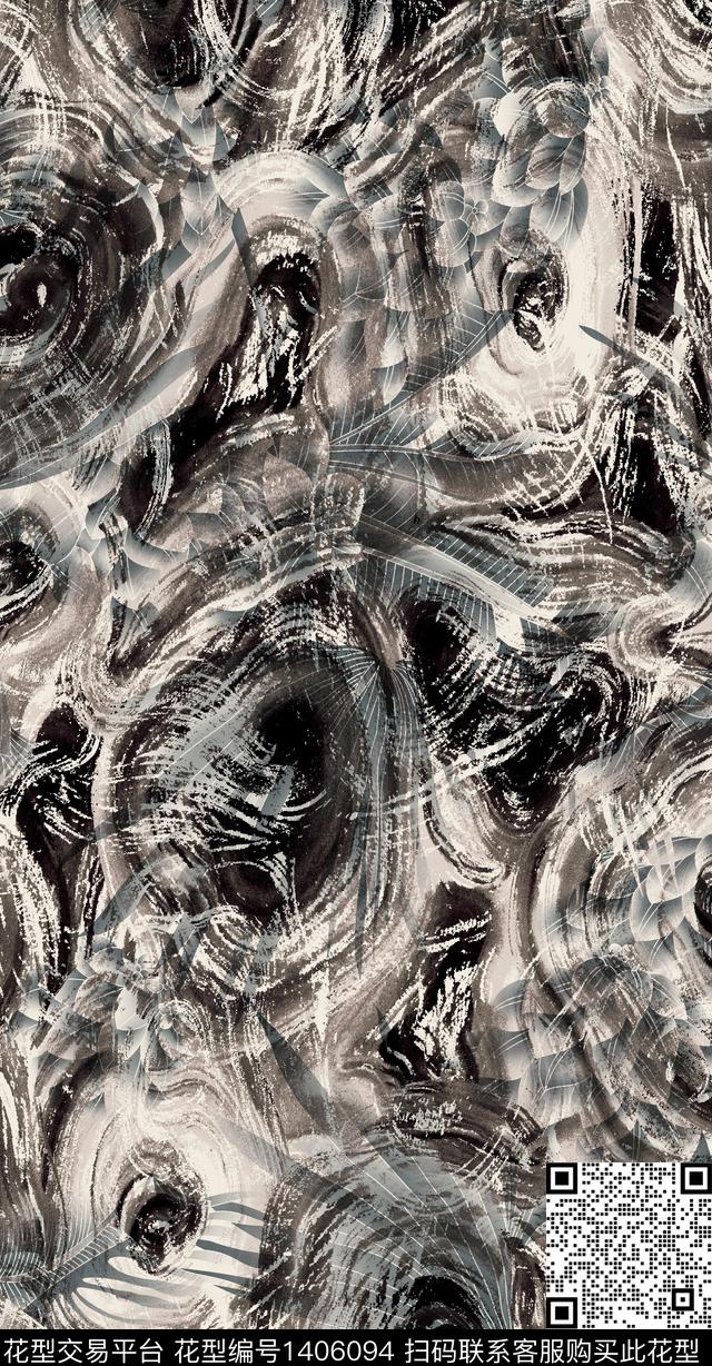 男装纹理抽象数码印花华亿平台下载（图片编号: 1406094） - 瓦栏（Walan）