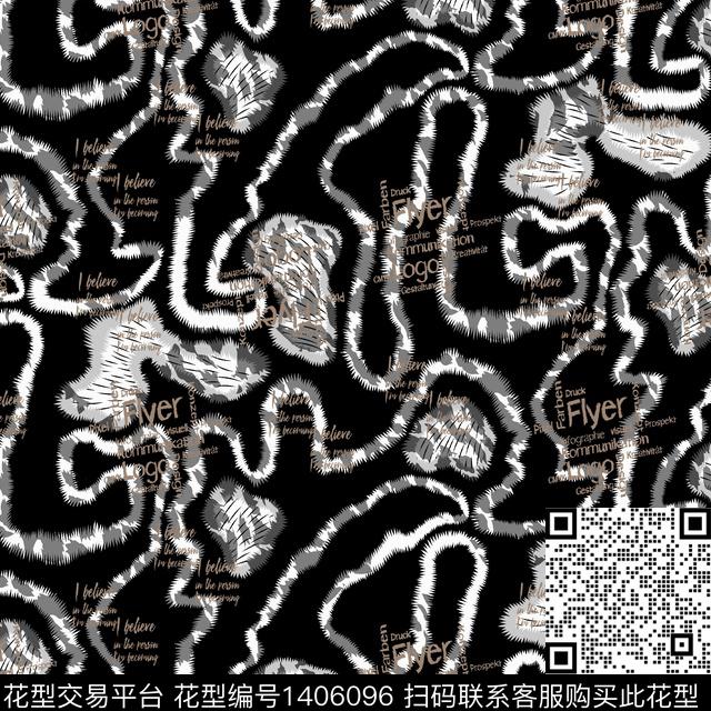 字母豹纹男装数码印花华亿平台下载（图片编号: 1406096） - 瓦栏（Walan）