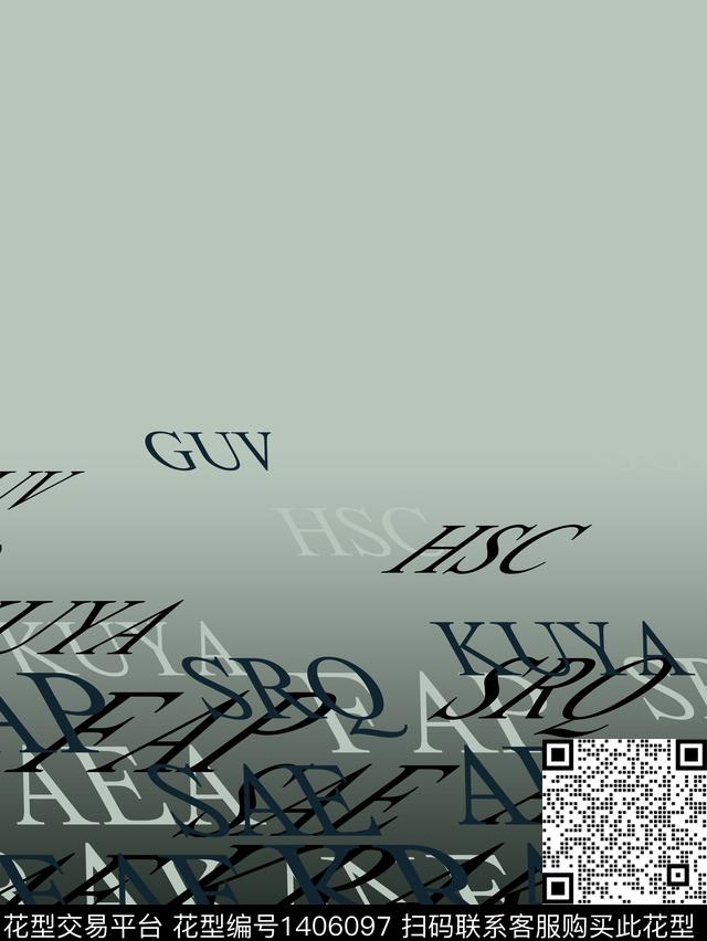 几何字母大牌风传统印花华亿平台下载（图片编号: 1406097） - 瓦栏（Walan）