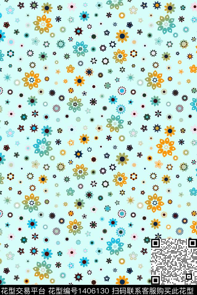 绿植树叶花卉大牌风数码印花华亿平台下载（图片编号: 1406130） - 瓦栏（Walan）