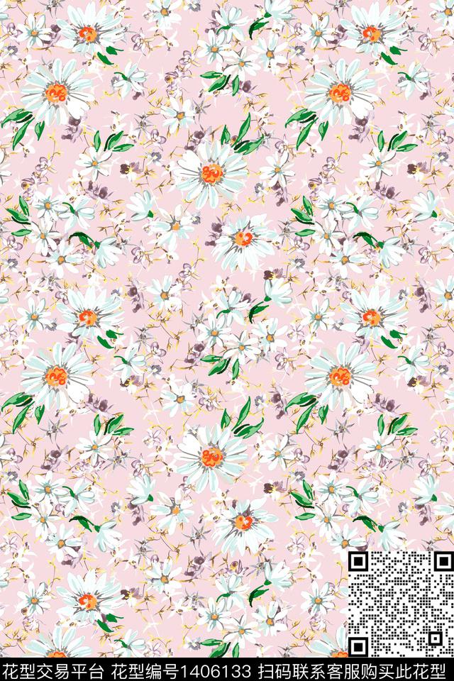 绿植树叶花卉大牌风数码印花华亿平台下载（图片编号: 1406133） - 瓦栏（Walan）