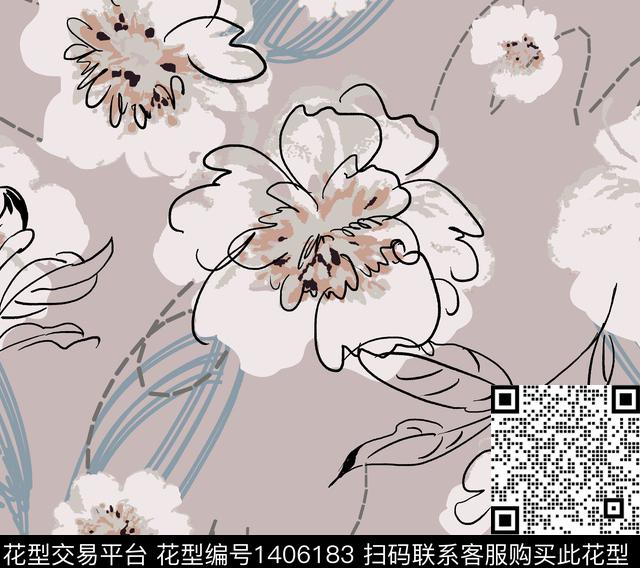 线条几何简约传统印花华亿平台下载（图片编号: 1406183） - 瓦栏（Walan）