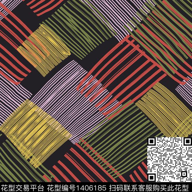 线条几何简约传统印花华亿平台下载（图片编号: 1406185） - 瓦栏（Walan）