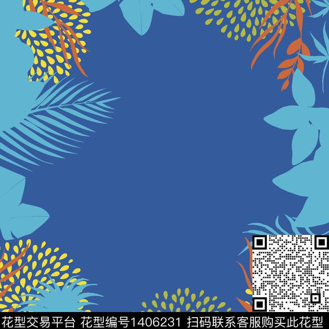 绿植树叶花卉大牌风传统印花华亿平台下载（图片编号: 1406231） - 瓦栏（Walan）