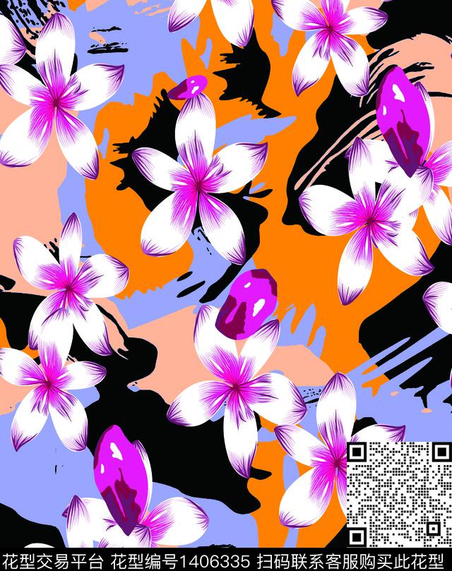炫彩数码华亿平台花卉数码印花华亿平台下载（图片编号: 1406335） - 瓦栏（Walan）