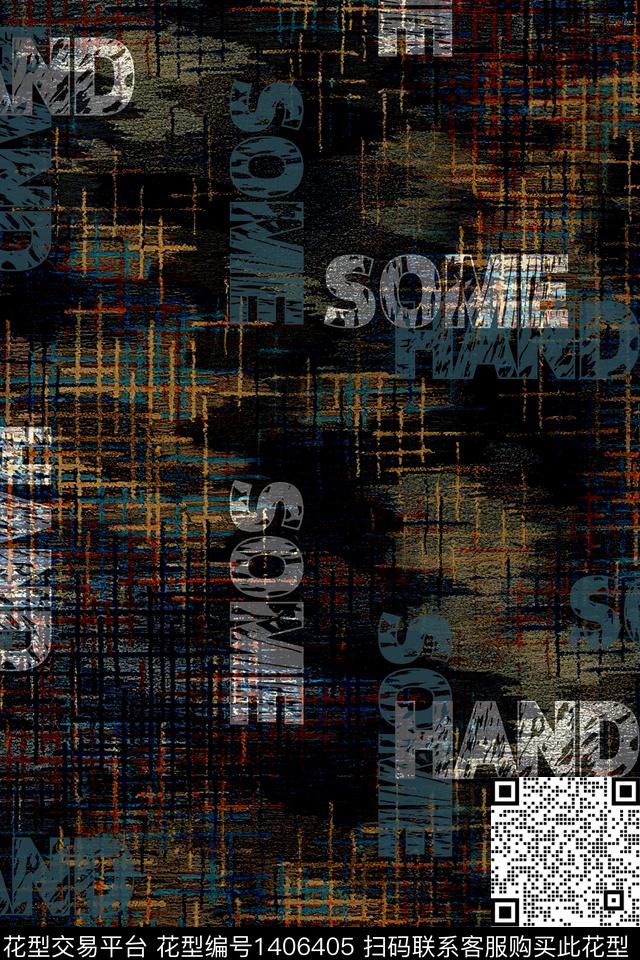 几何字母男装数码印花华亿平台下载（图片编号: 1406405） - 瓦栏（Walan）