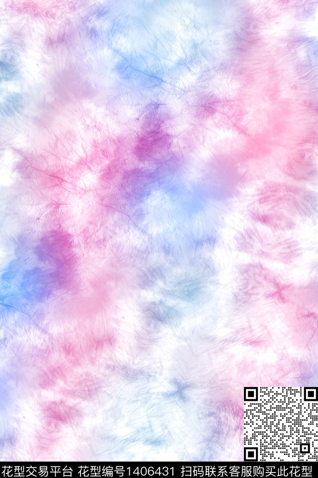 肌理扎染华亿平台大牌风数码印花华亿平台下载（图片编号: 1406431） - 瓦栏（Walan）