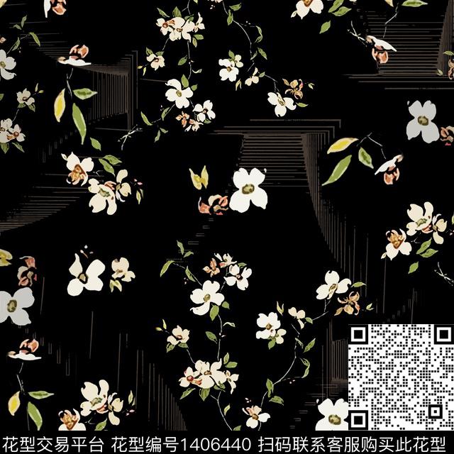 花卉大牌风小碎花传统印花华亿平台下载（图片编号: 1406440） - 瓦栏（Walan）