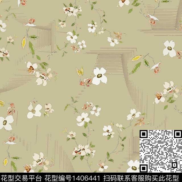 花卉大牌风小碎花传统印花华亿平台下载（图片编号: 1406441） - 瓦栏（Walan）