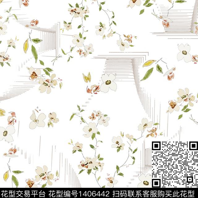 花卉大牌风小碎花传统印花华亿平台下载（图片编号: 1406442） - 瓦栏（Walan）