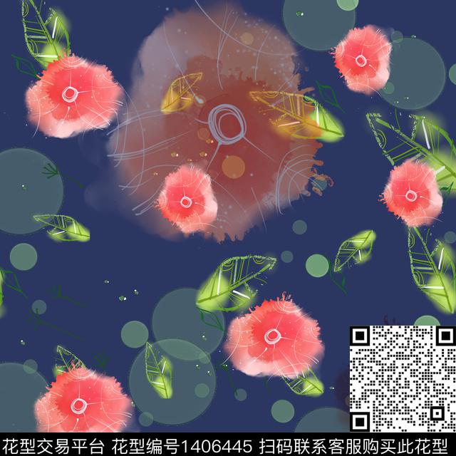 花卉大牌风小碎花数码印花华亿平台下载（图片编号: 1406445） - 瓦栏（Walan）