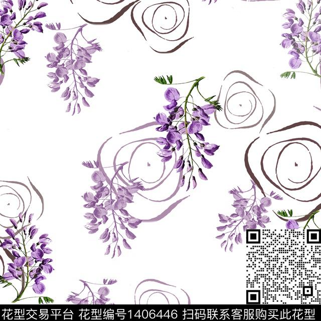 花卉大牌风小碎花数码印花华亿平台下载（图片编号: 1406446） - 瓦栏（Walan）