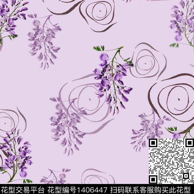 花卉大牌风小碎花数码印花华亿平台下载（图片编号: 1406447） - 瓦栏（Walan）