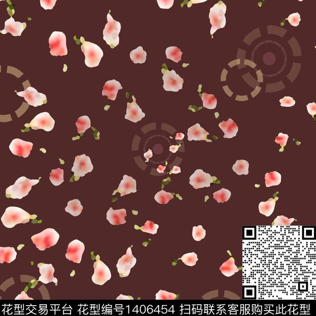 花卉大牌风小碎花数码印花华亿平台下载（图片编号: 1406454） - 瓦栏（Walan）