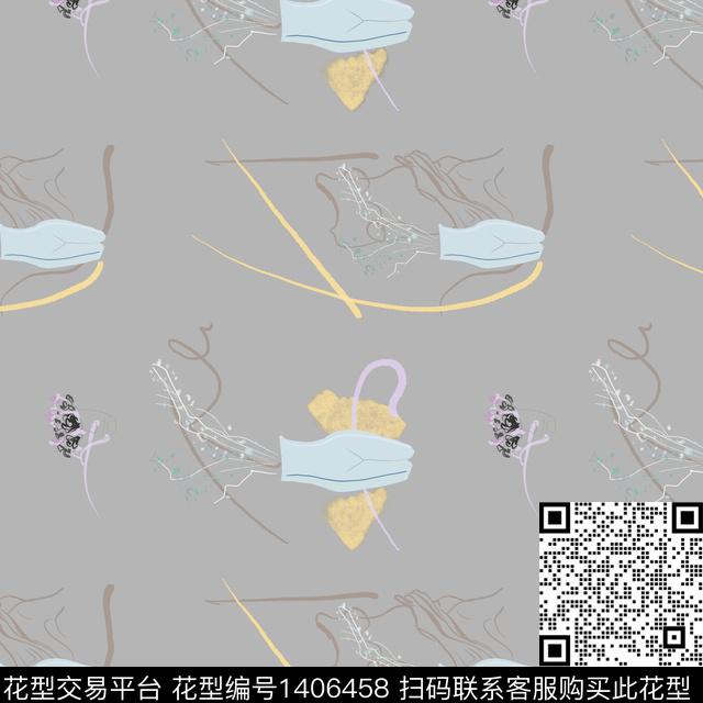 涂鸦文艺餐具传统印花华亿平台下载（图片编号: 1406458） - 瓦栏（Walan）