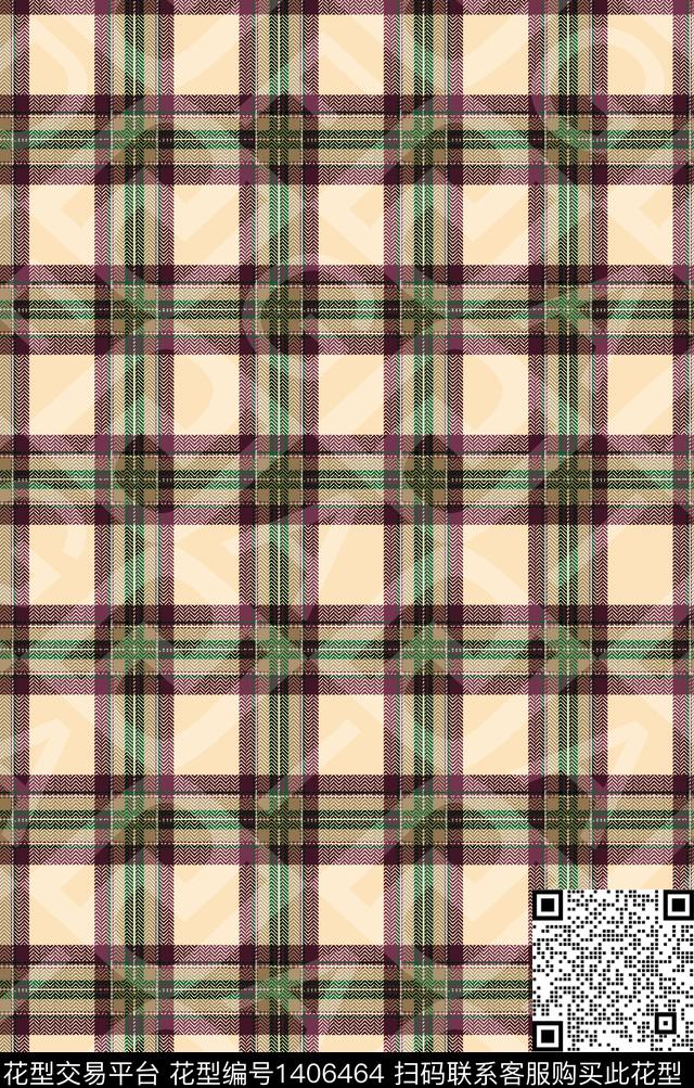 几何时尚格子数码印花华亿平台下载（图片编号: 1406464） - 瓦栏（Walan）