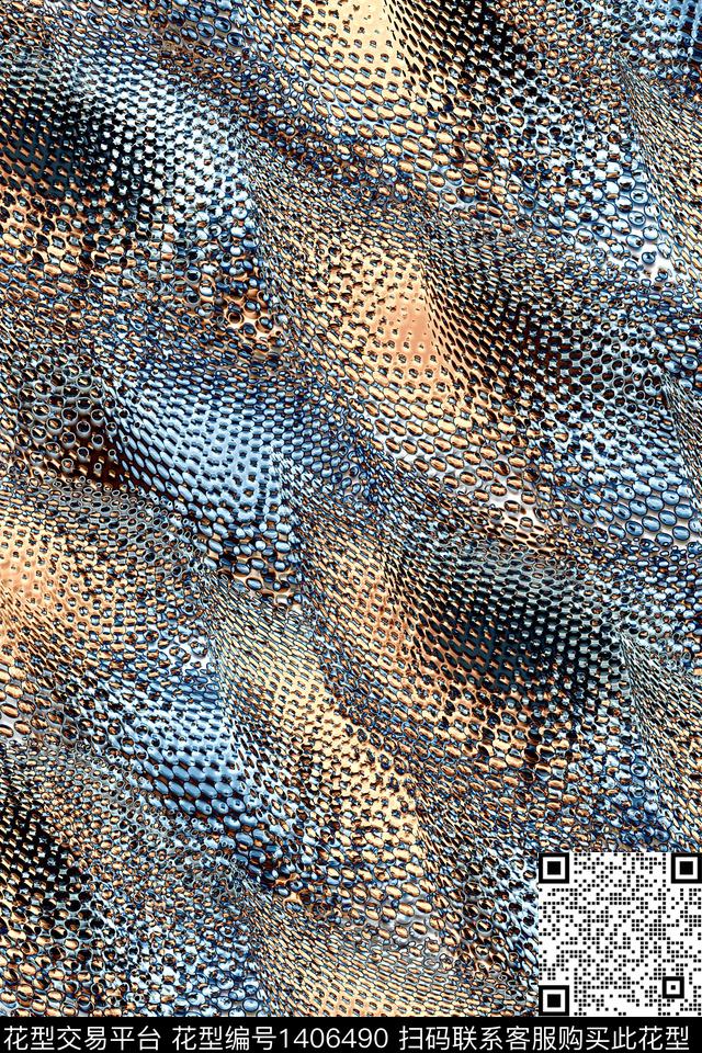 抽象男装家居服户外数码印花华亿平台下载（图片编号: 1406490） - 瓦栏（Walan）